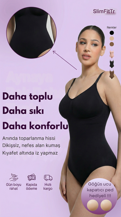 Toparlayıcı Body Korse – Gün Boyu Doğal ve Fit Görünüm 🖤