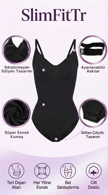 Toparlayıcı Body Korse – Gün Boyu Doğal ve Fit Görünüm 🖤