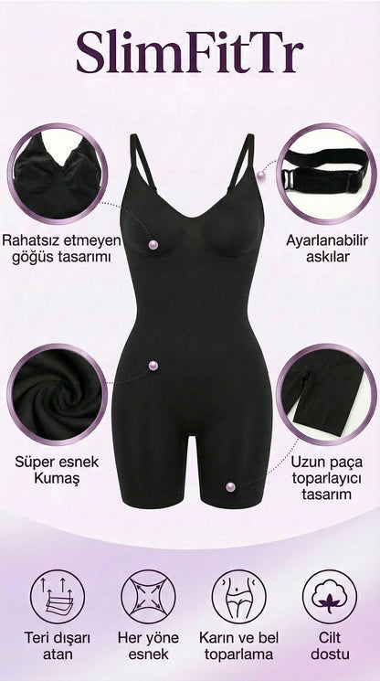 Uzun Paça Toparlayıcı Body Korse